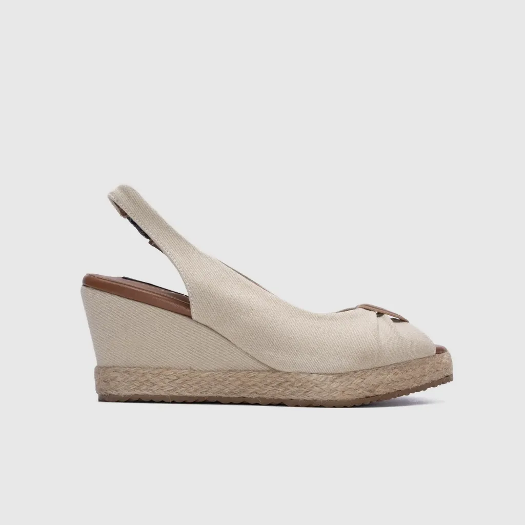 Bej Kadın Casual Dolgu Topuk Sandalet [TG051751] (35)
