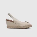 Bej Kadın Casual Dolgu Topuk Sandalet [TG051751]