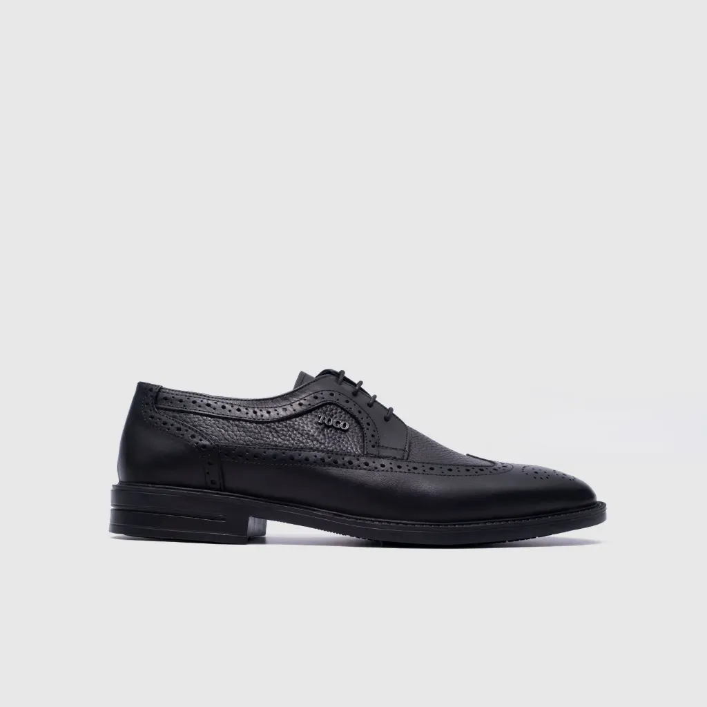Siyah Erkek Klasik Brogue Ayakkabı [TG052338]