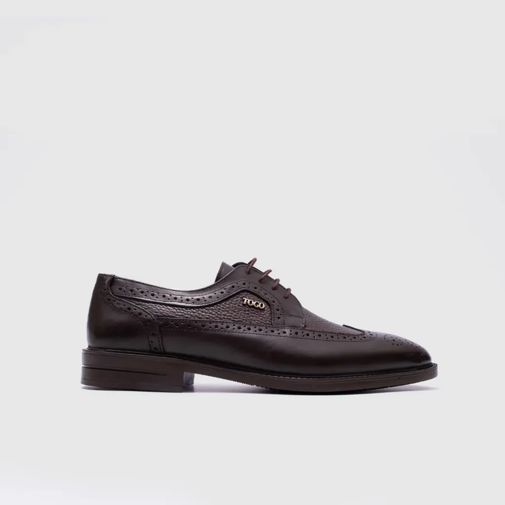 Kahverengi Erkek Klasik Brogue Ayakkabı [TG052338]