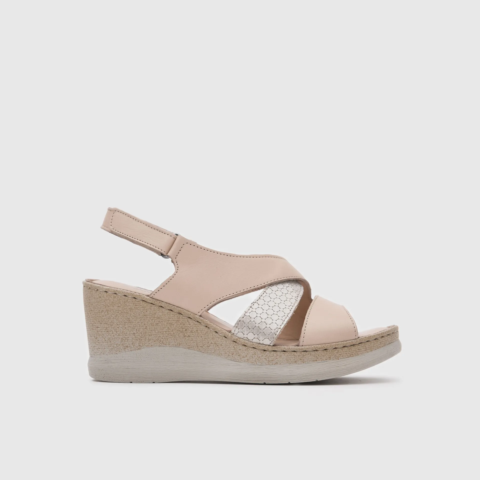 Bej Kadın Comfort Dolgu Topuk Sandalet [TG060197] (36)