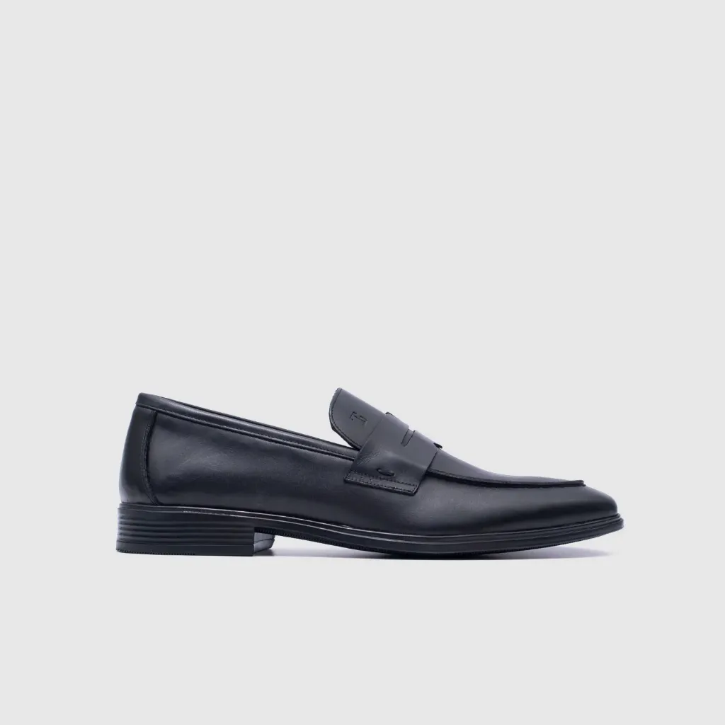Siyah Erkek Klasik Penny Loafer Ayakkabı [TG052344]