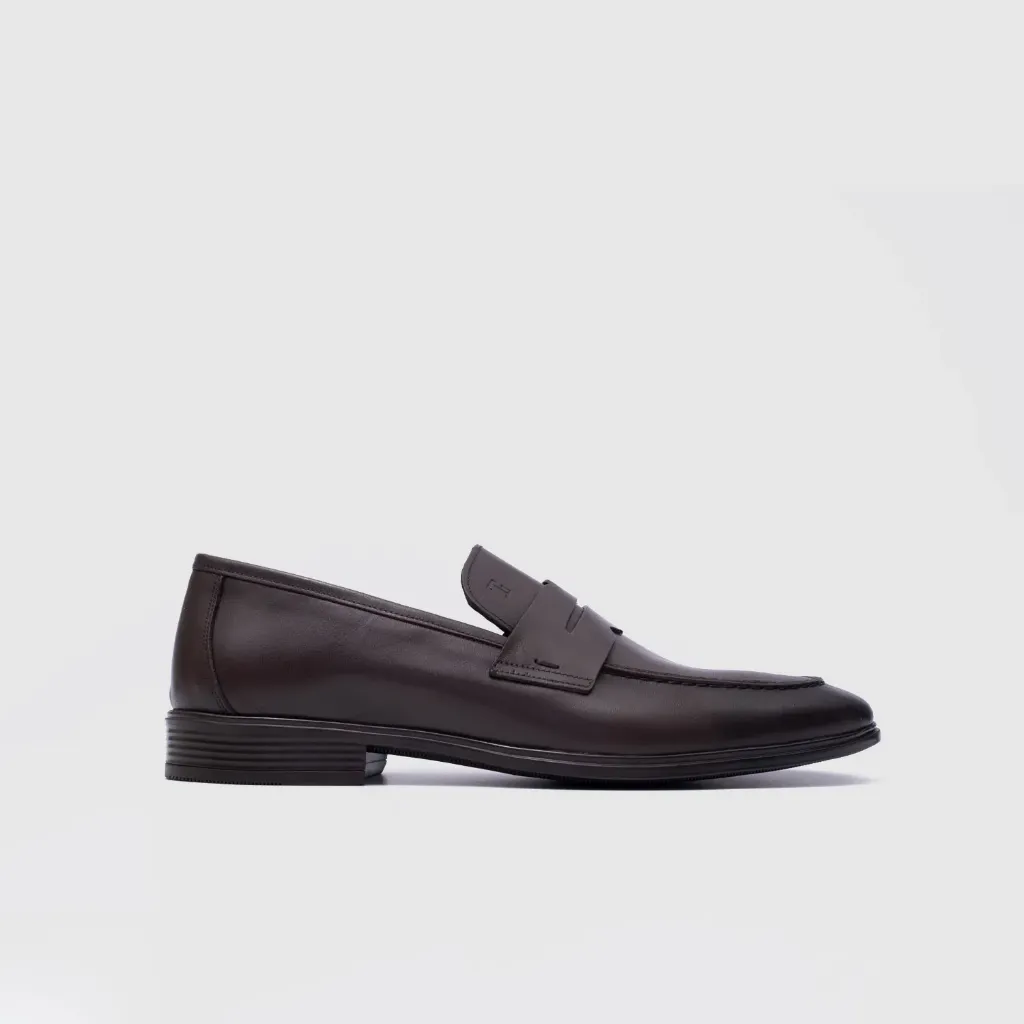 Kahverengi Erkek Klasik Penny Loafer Ayakkabı [TG052344]